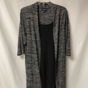 Black and gray knit dress 22W